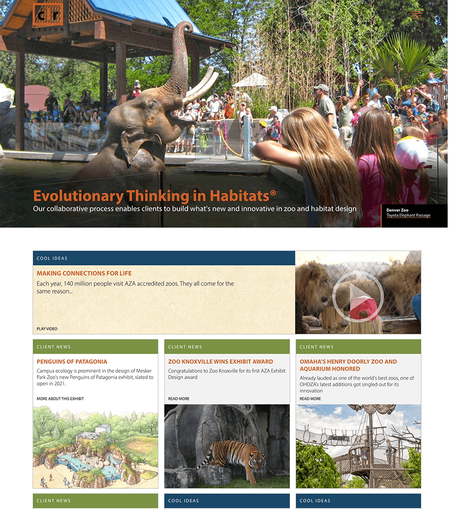 Website design for landscape architect international