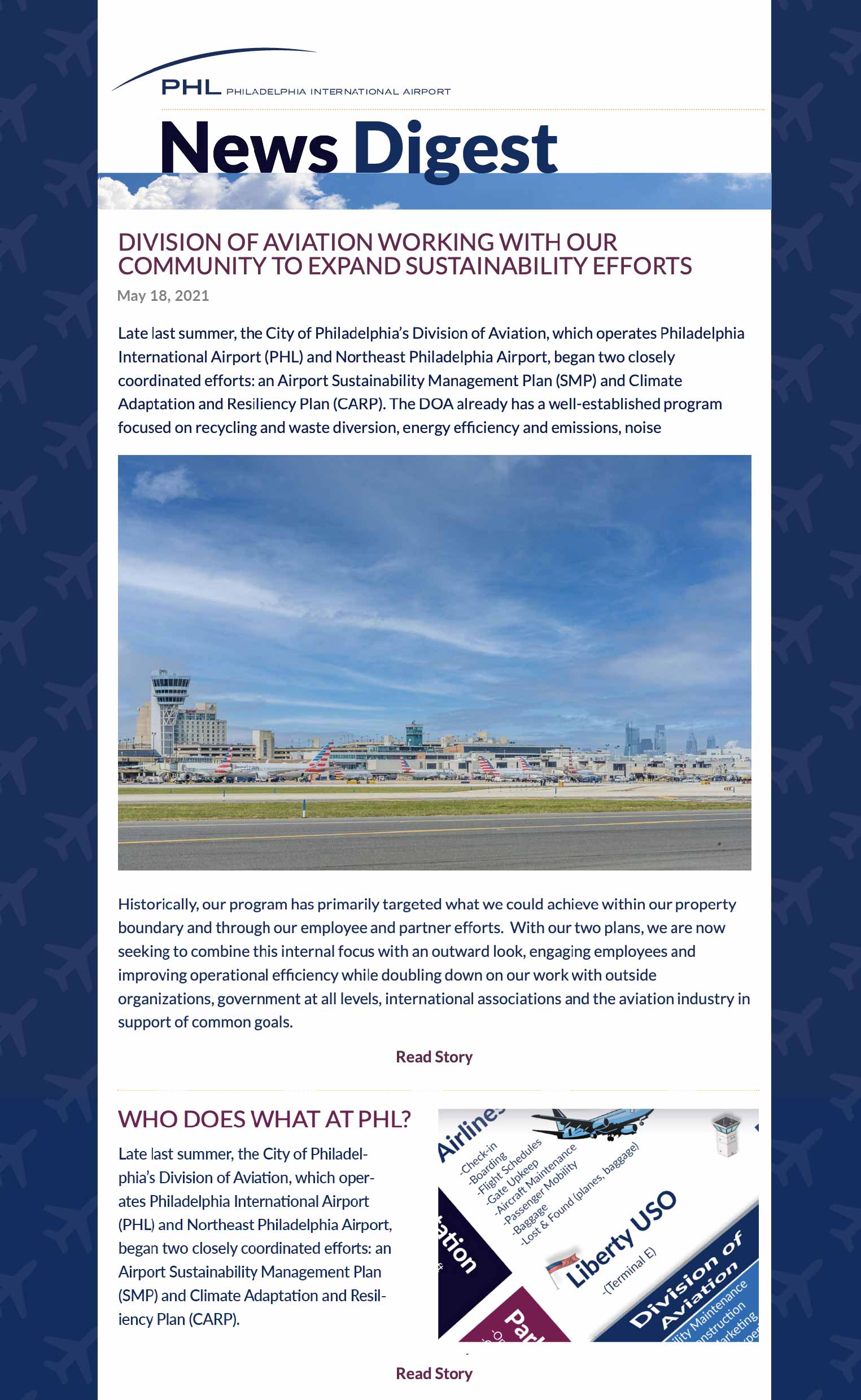 Airport Email Newsletter Design